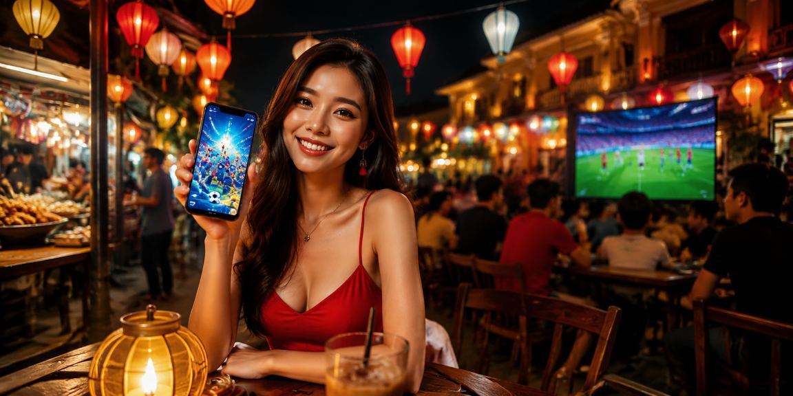 Người chơi kiểm tra tài khoản cá cược tại quán cà phê Hội An